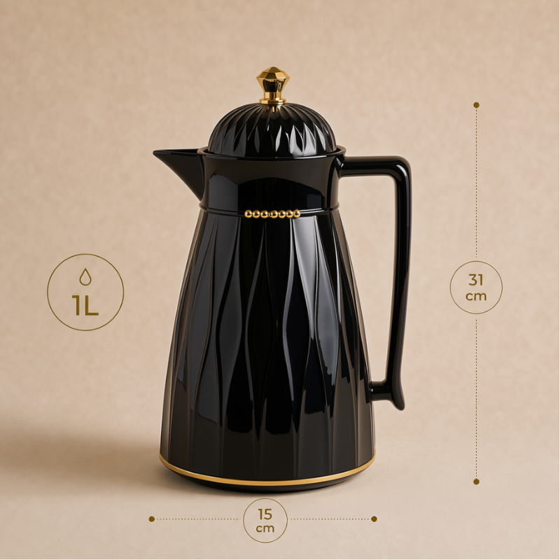 Garrafa Térmica de Café Paris 1L - Preto