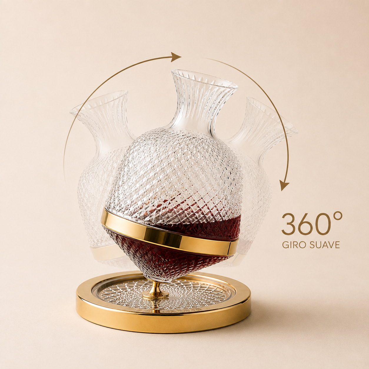 Decanter Imperiale Giratório 360° em Cristal