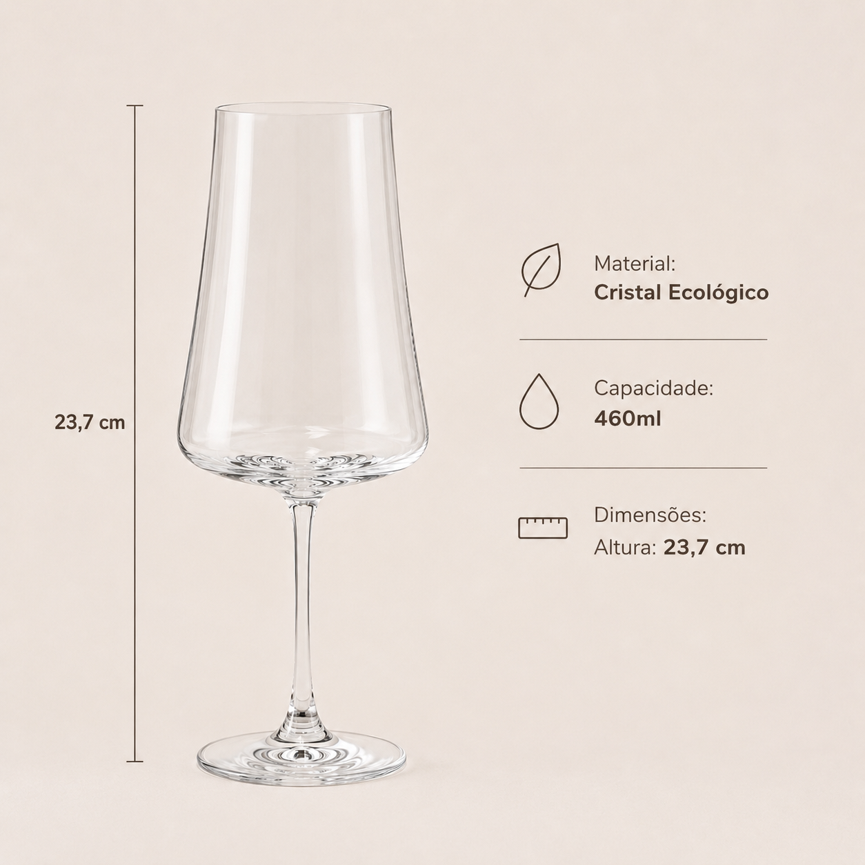 Taças Lívia em Cristal Ecológico – 6 Peças 460ml