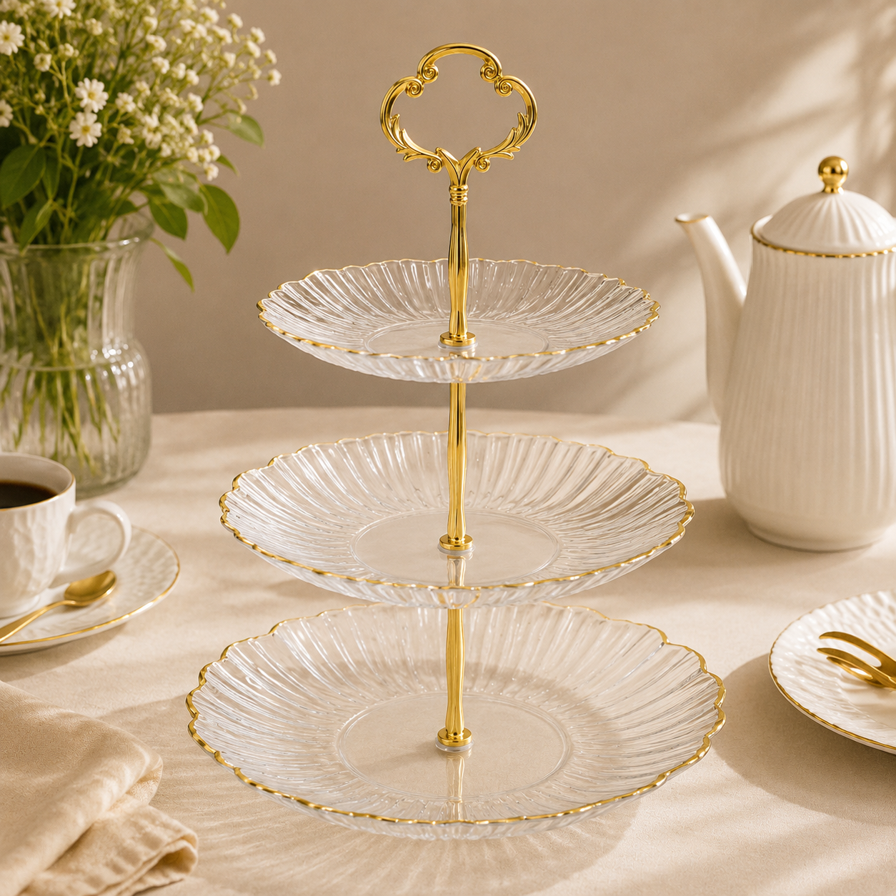 Suporte para Servir Chantilly – 3 Andares