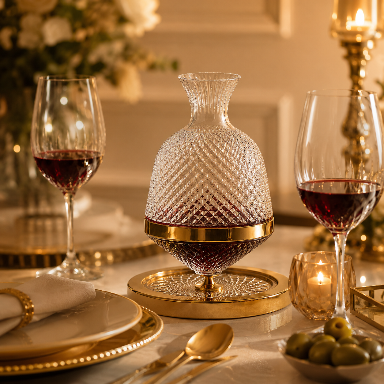 Decanter Imperiale Giratório 360° em Cristal