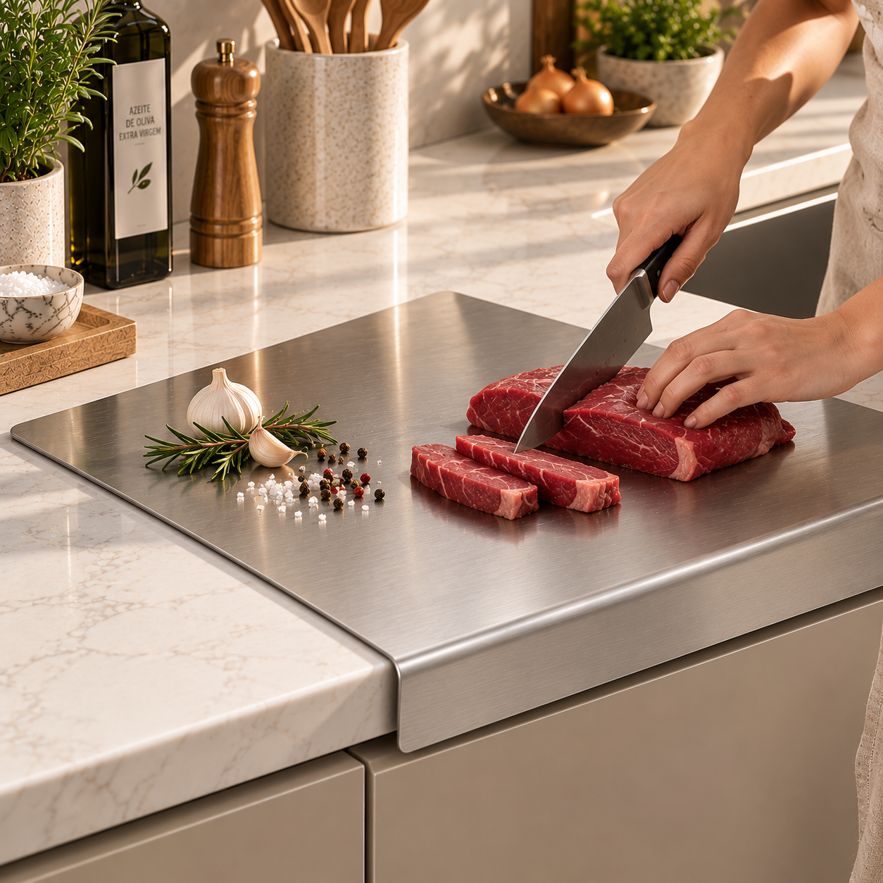 Tábua de Bancada Chef em Inox