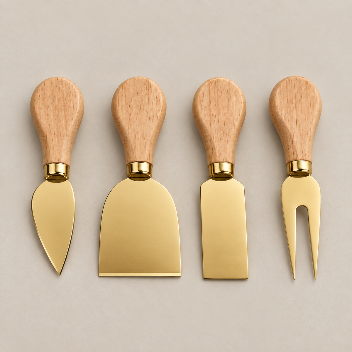 Kit para Queijos Vittoria – 4 Peças Dourado