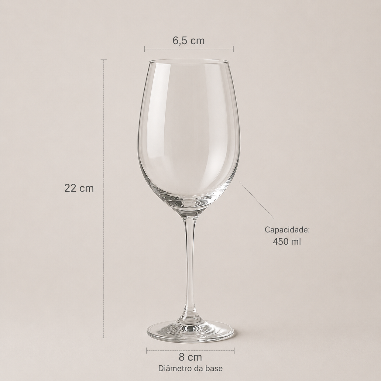 Taça de Vinho Cristal Roma