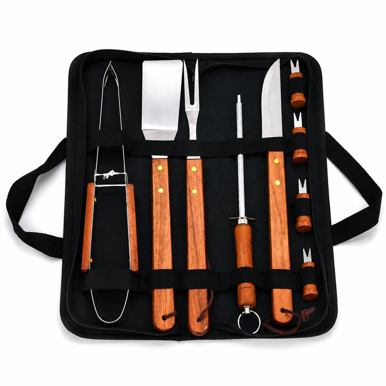 Maleta Churrasco 10 Peças com Facas e Utensílios