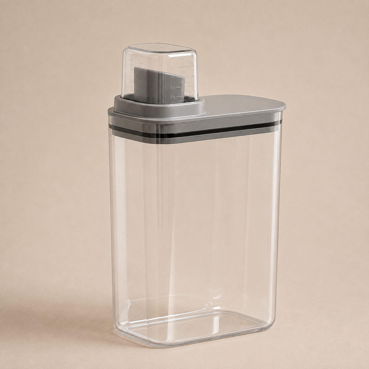 Dispenser Organizador de Lavanderia 2,3L Cinza