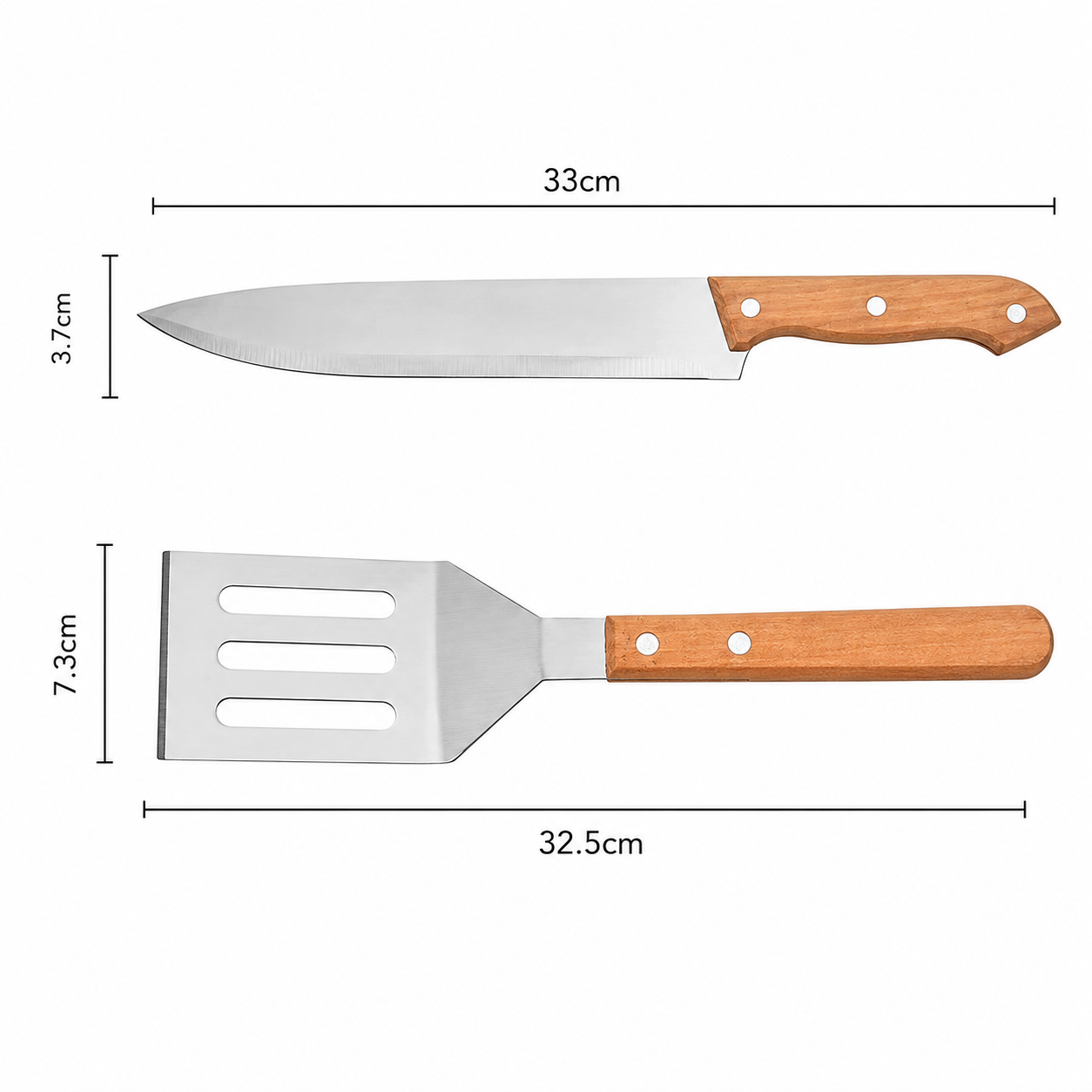 Maleta Churrasco 4 Peças com Facas e Utensílios
