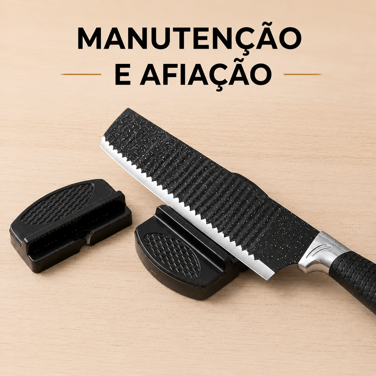 Conjunto de Facas e Utensílios Inox Texturizado 12 Peças