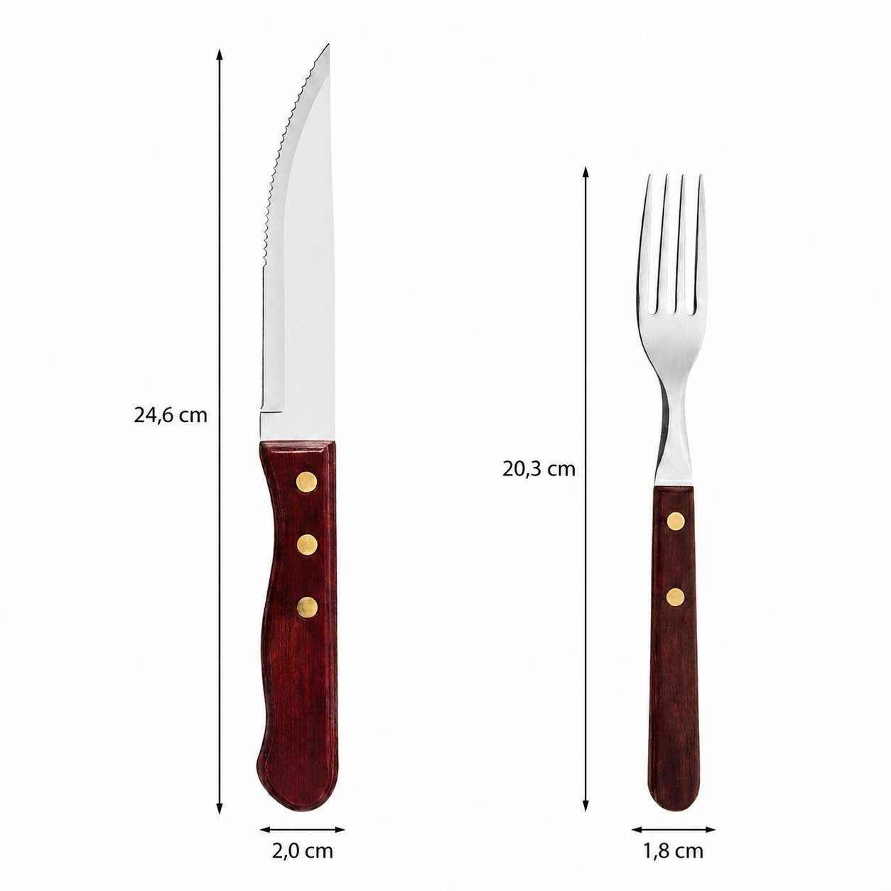 Talheres de Churrasco Jumbo Wooden