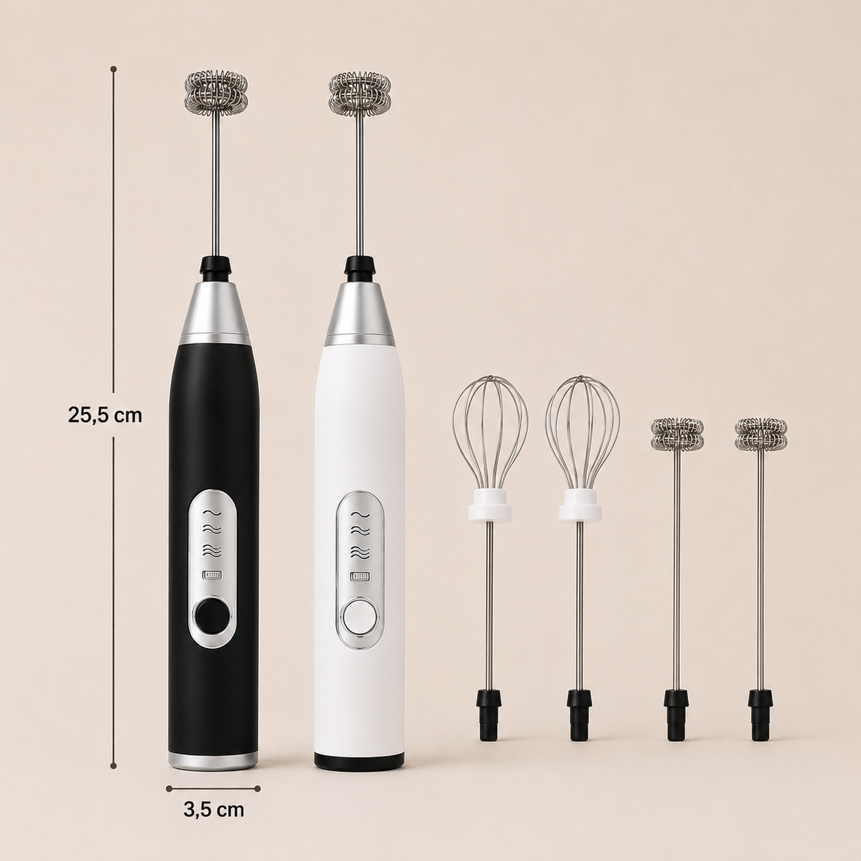 Mixer Elétrico Recarregável para Bebidas 2 em 1
