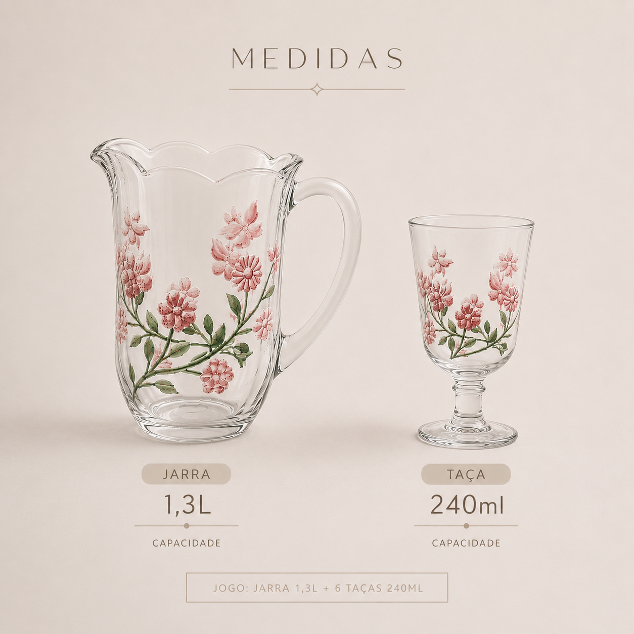 Conjunto Florença em Cristal
