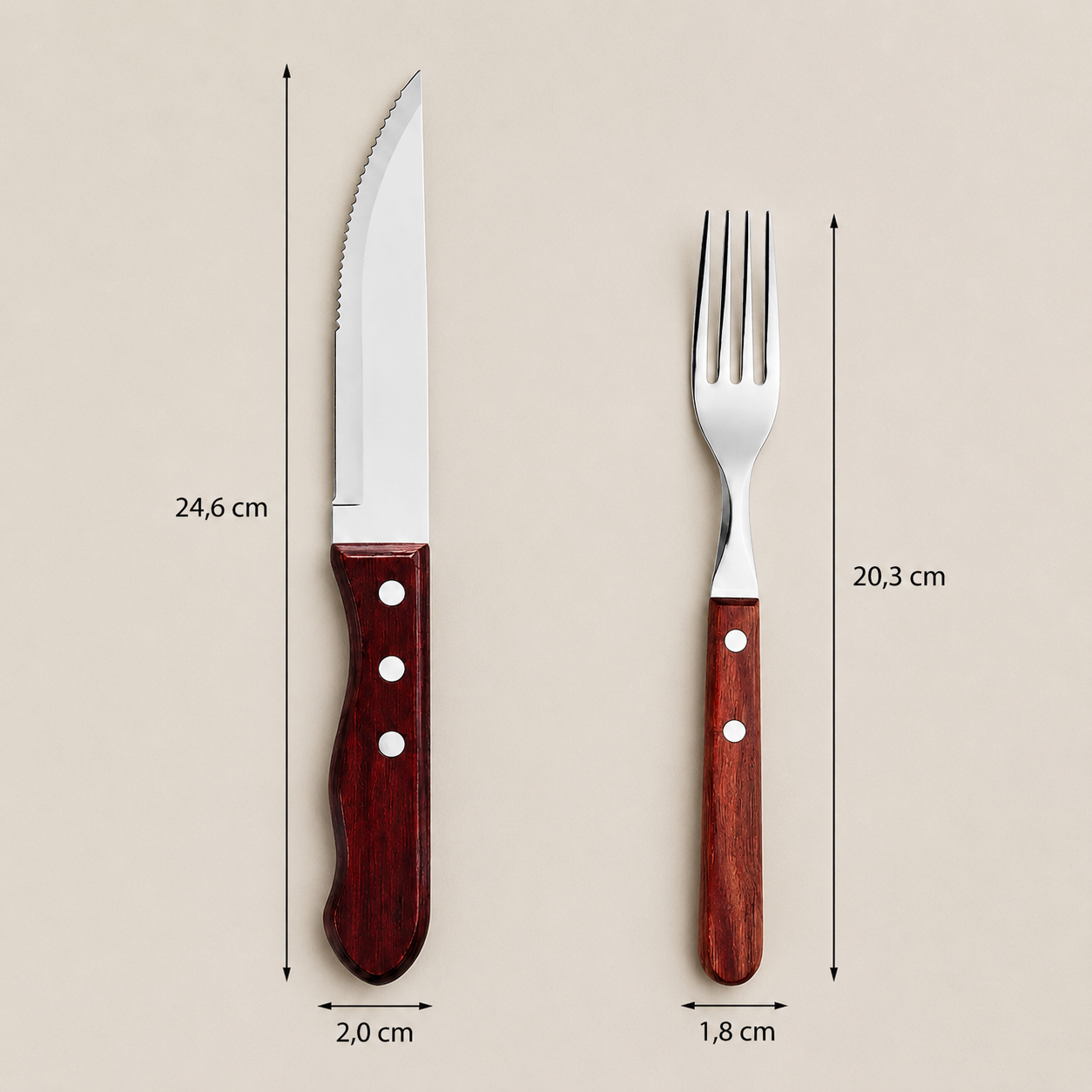 Talheres de Churrasco Jumbo Wooden