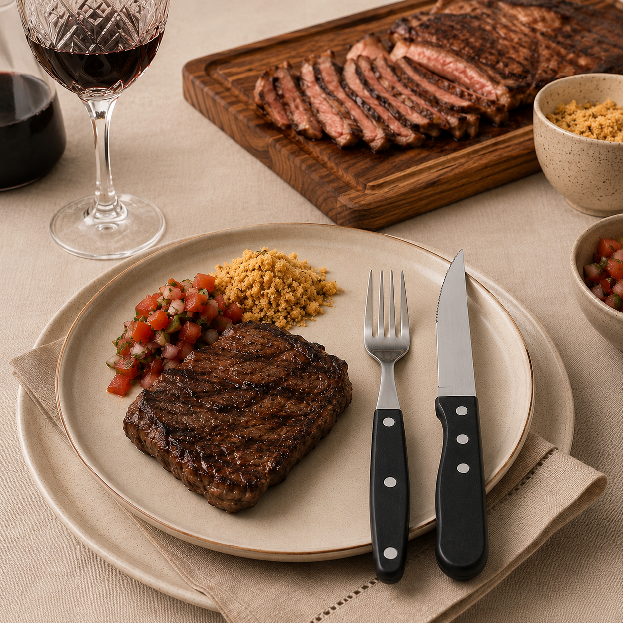 Talheres de Churrasco Jumbo black 8 Peças