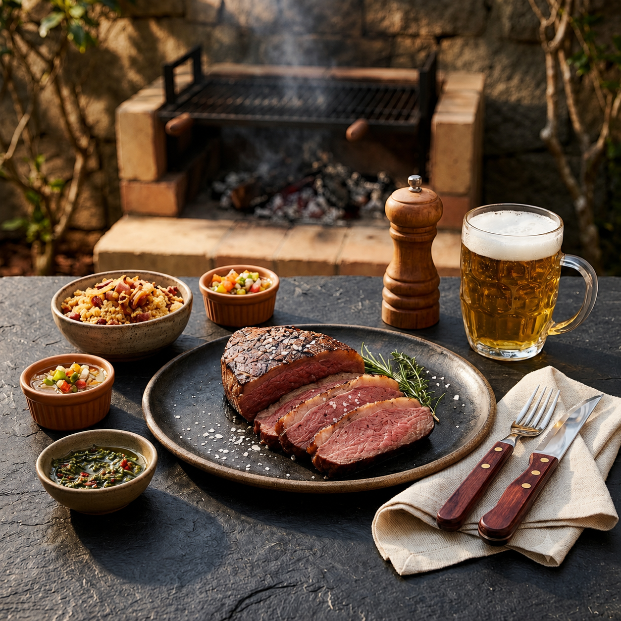Talheres de Churrasco Jumbo Wooden