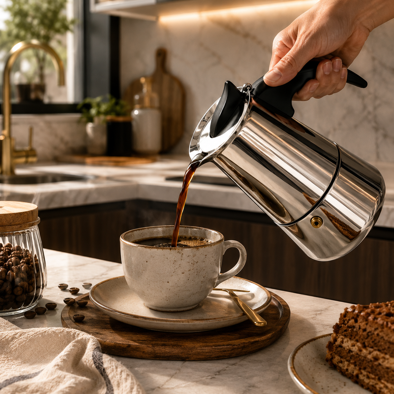 Cafeteira Italiana Moka em Inox