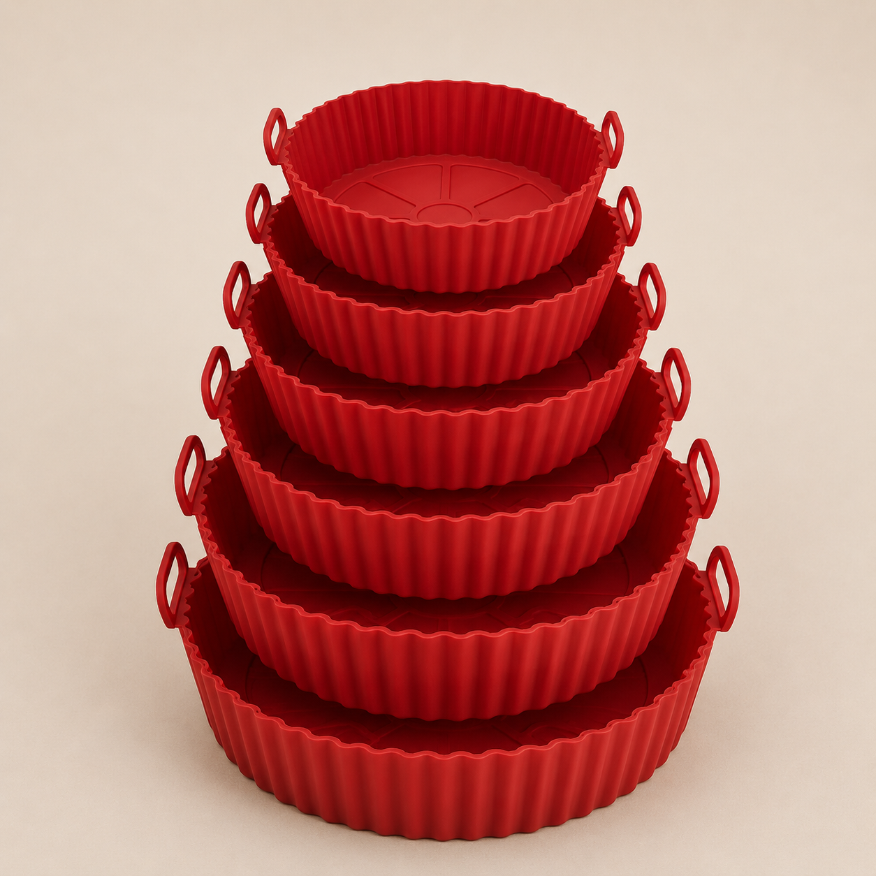 Kit 6 Formas de Silicone Premium para Air Fryer